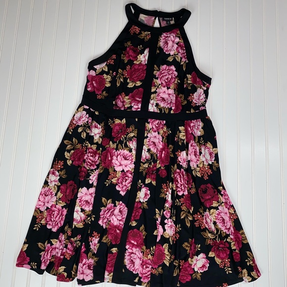 Torrid Black High Neck Skater Dress 2 - Picture 3 of 10